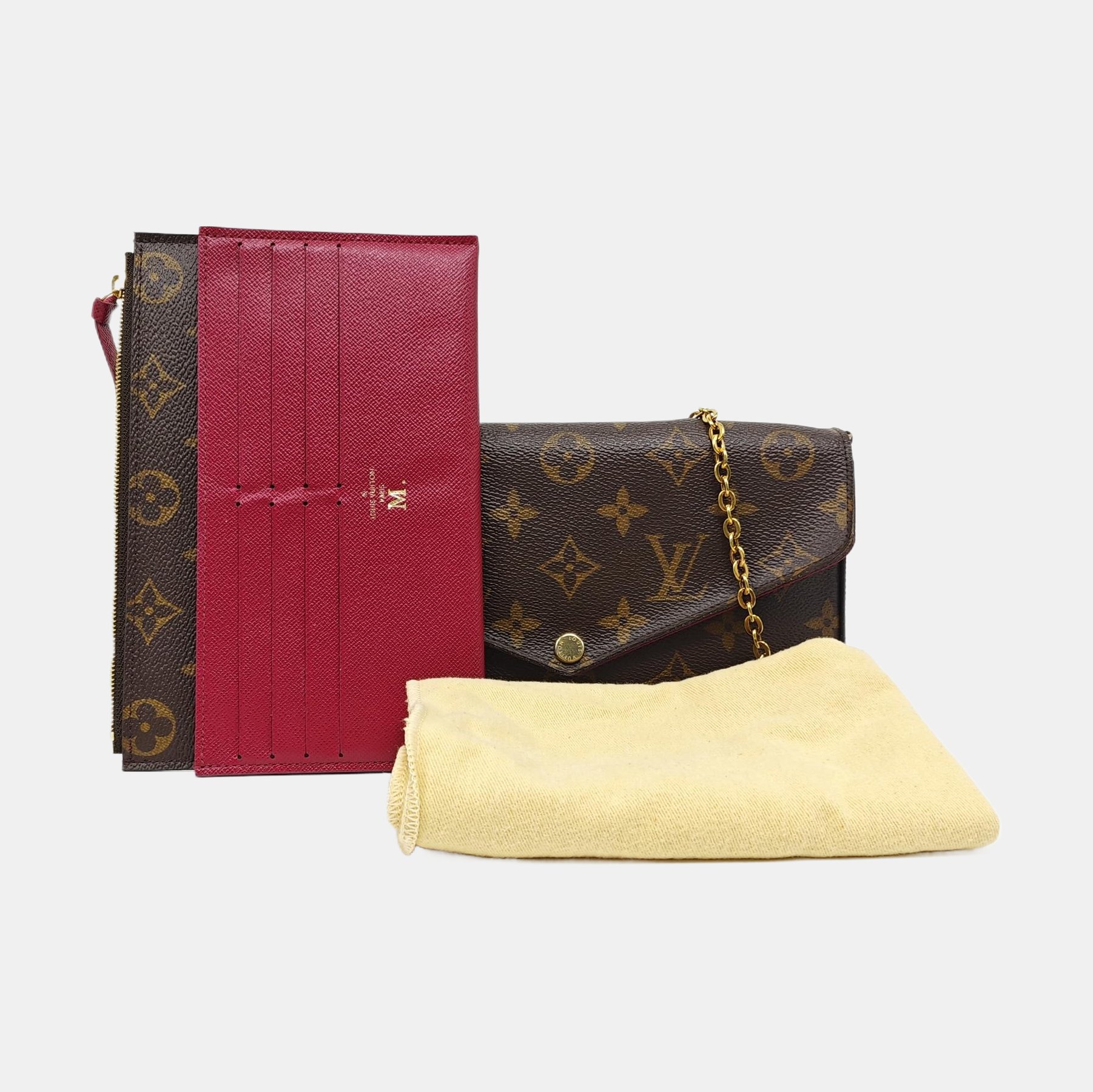 FÉLICIE Monogram Coated Canvas Brown
