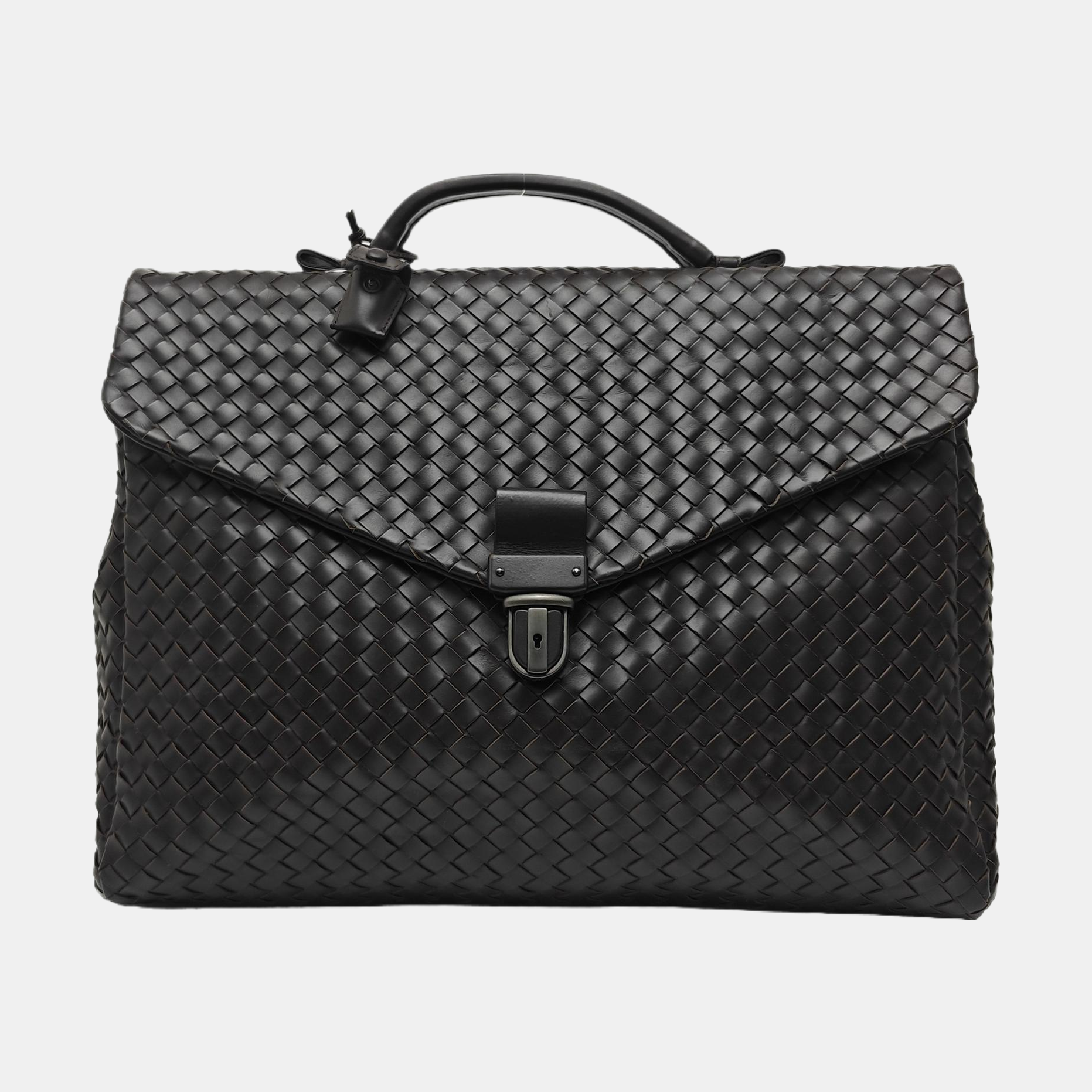 Calfskin Top Handle Bag Brown