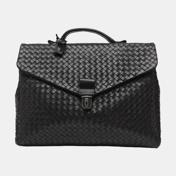 Calfskin Top Handle Bag Brown
