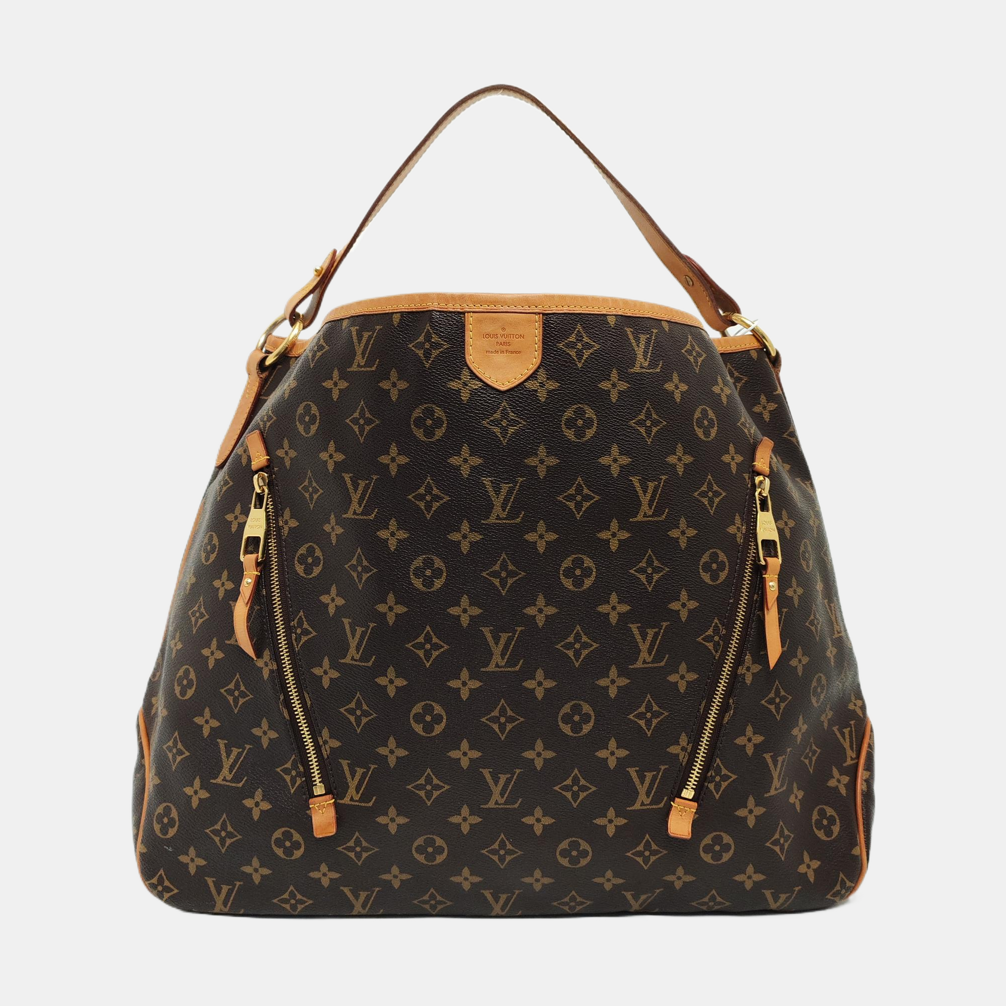 Monogram Coated Canvas Tote Bag Brown