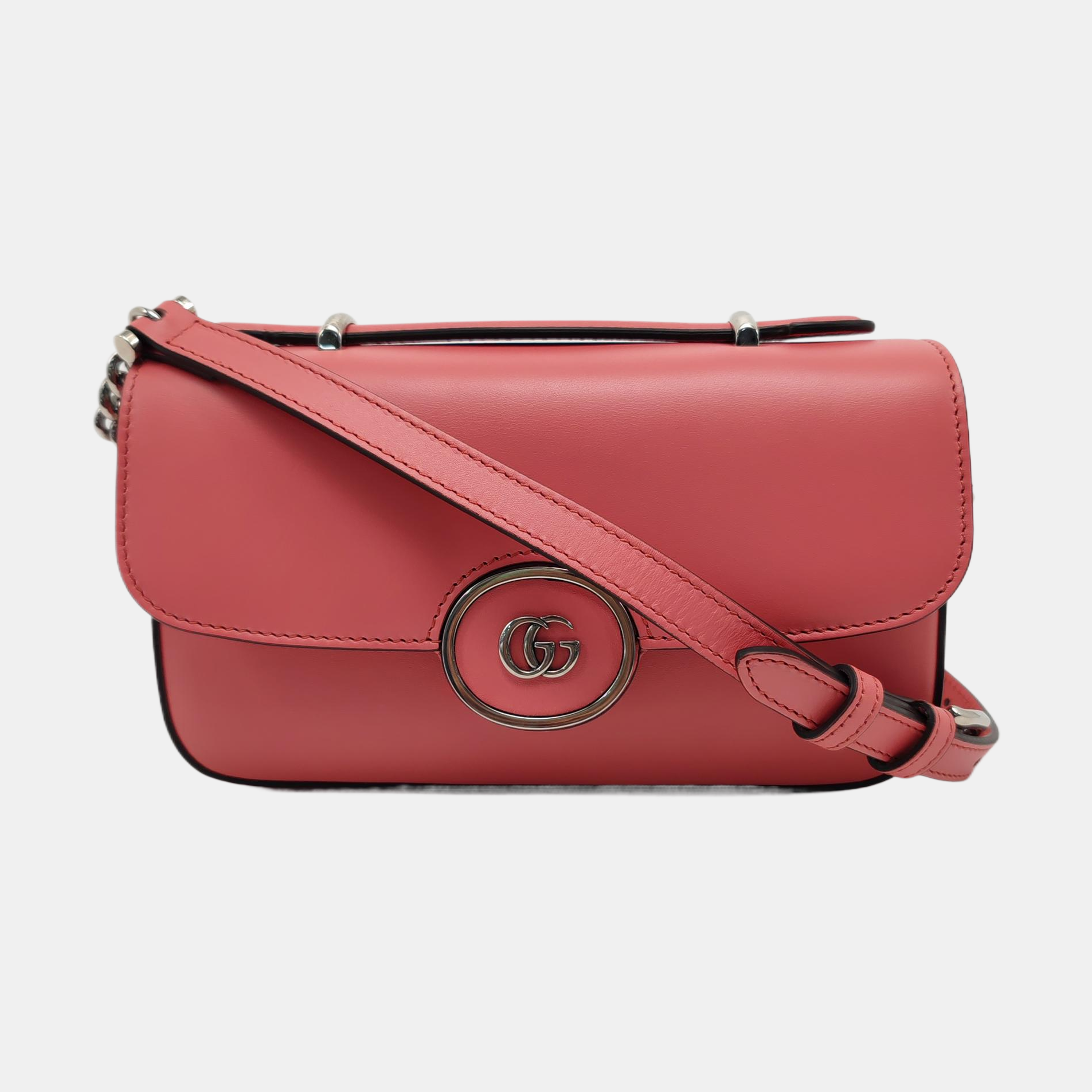 Authenticated pre-owned  GG Marmont Mini Calfskin Red - Shoulder Bag at Looply