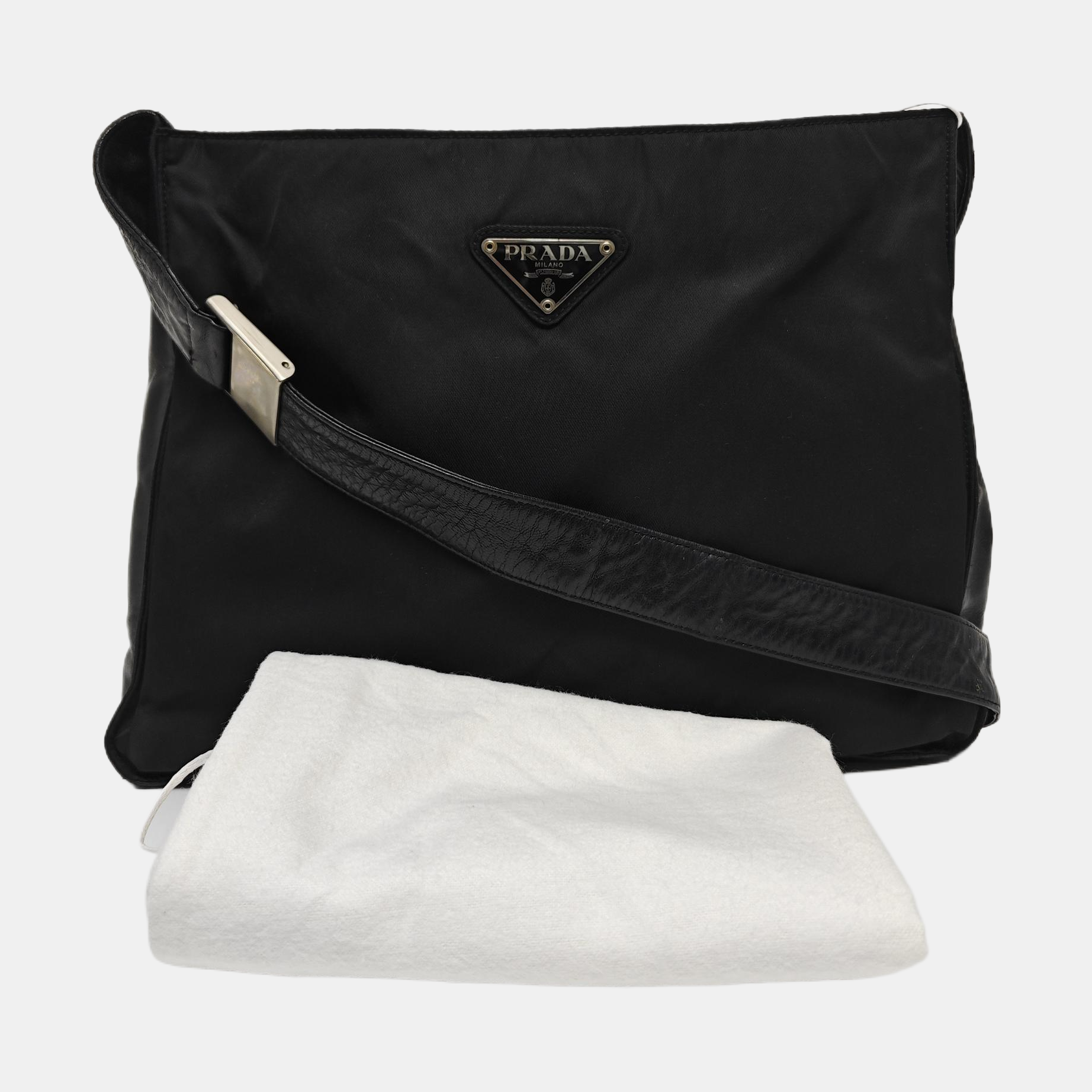 Nylon Shoulder Bag Black