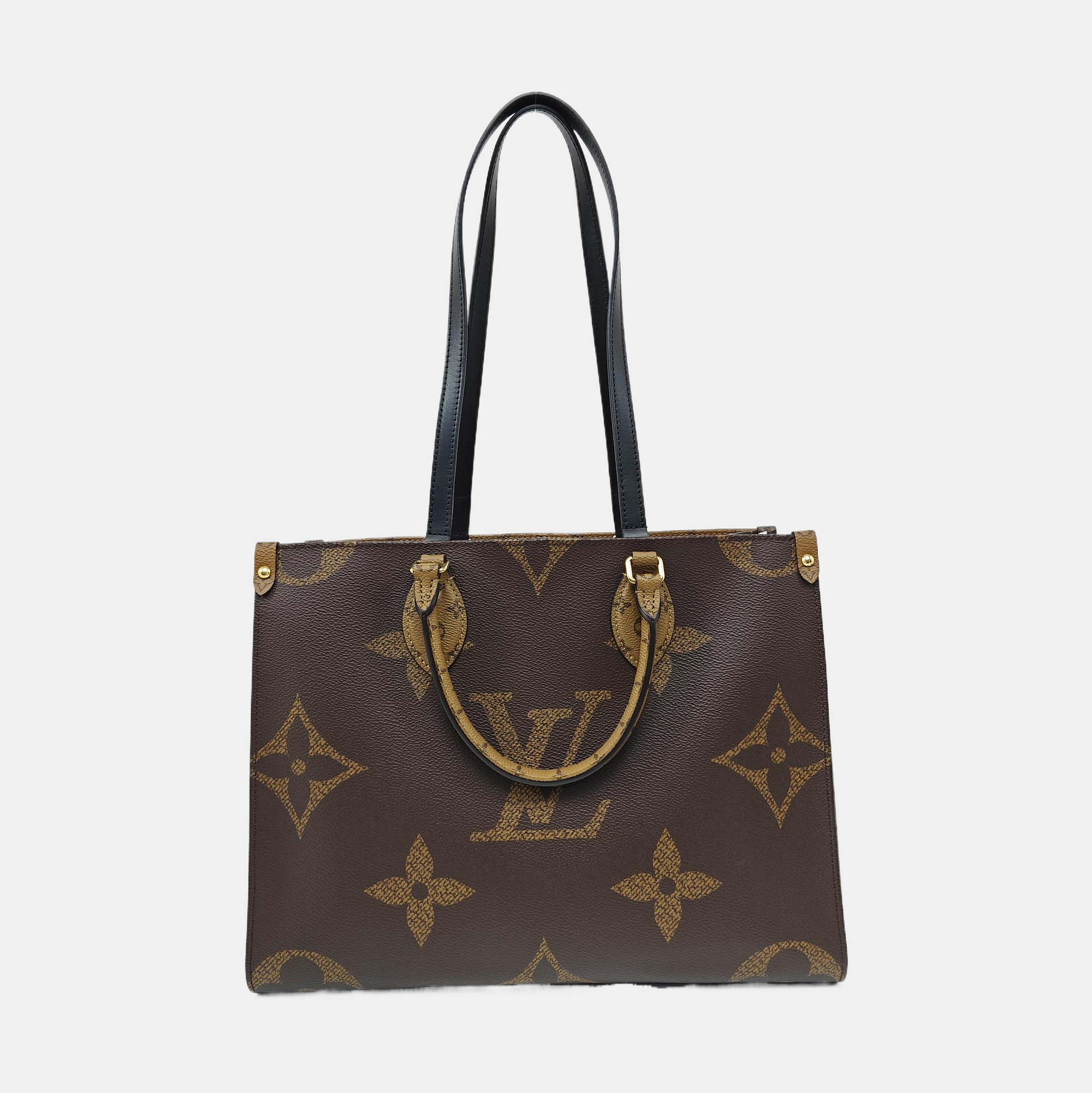 ONTHEGO MM Monogram Coated Canvas Brown
