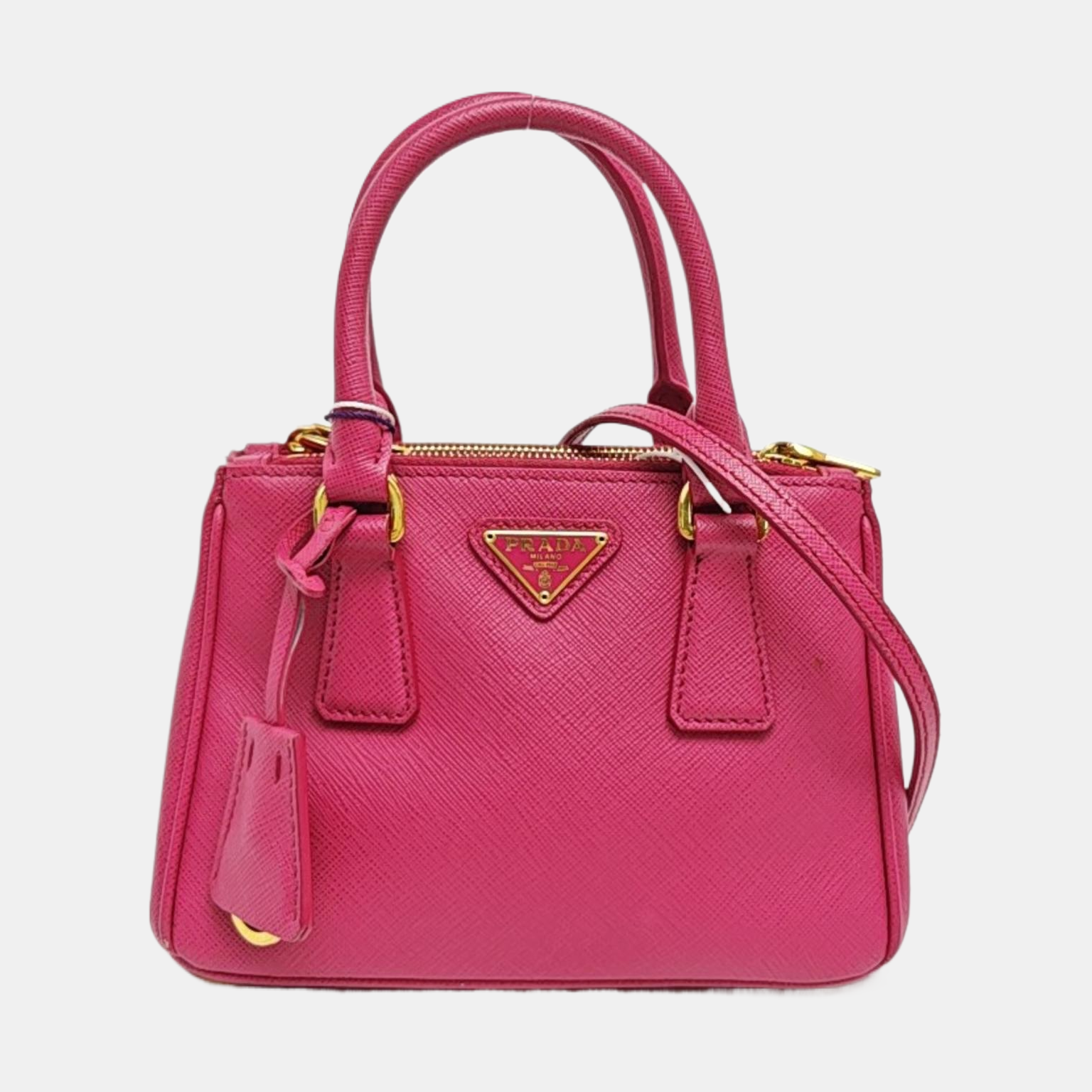 Galleria Super Mini Saffiano Calfskin Red
