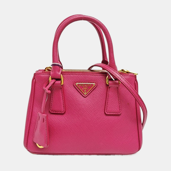 Galleria Super Mini Saffiano Calfskin Red