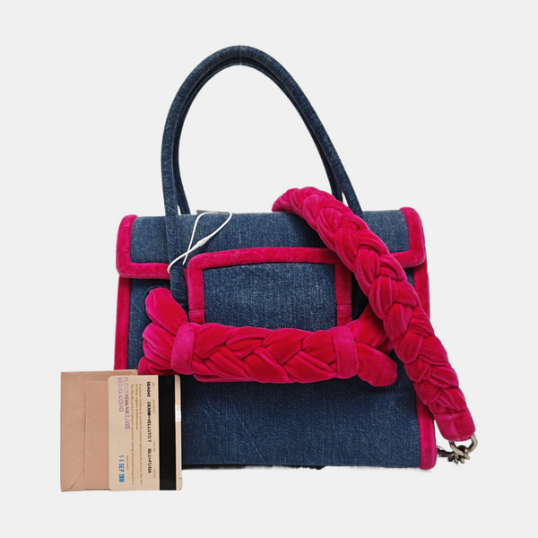 Fabric Shoulder Bag Blue