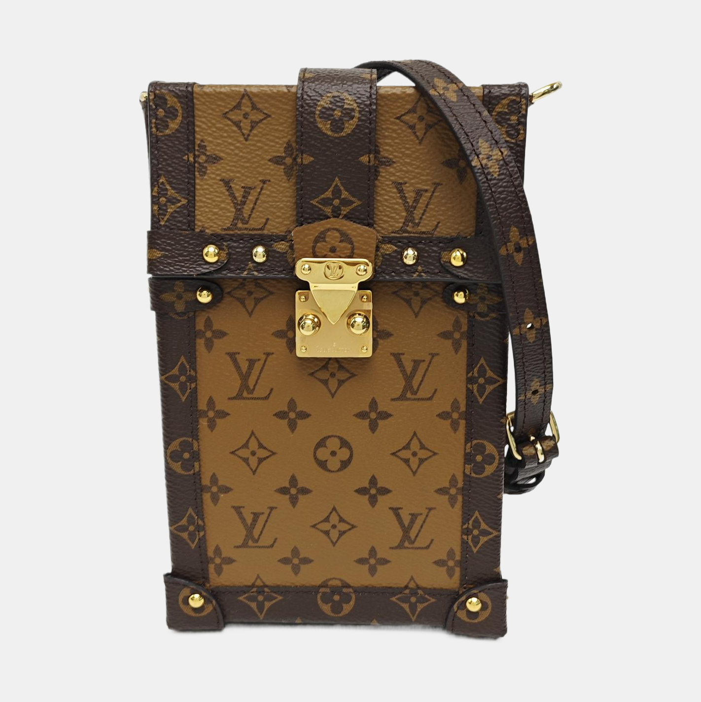 TRUNK Monogram Coated Canvas Brown