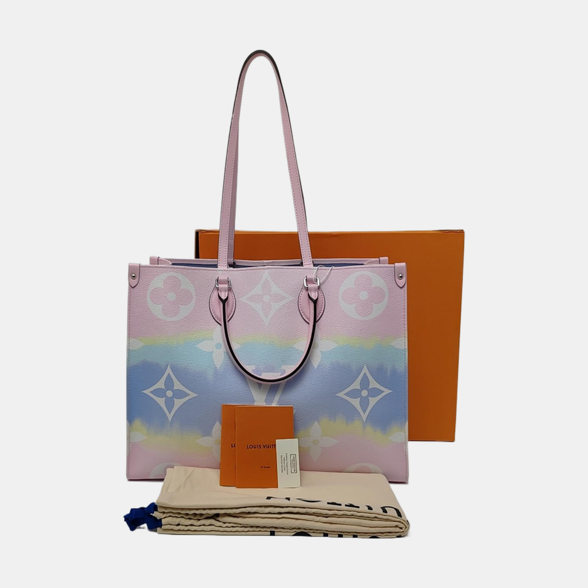 ONTHEGO GM Monogram Coated Canvas Pink