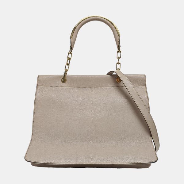 Calfskin Shoulder Bag Beige