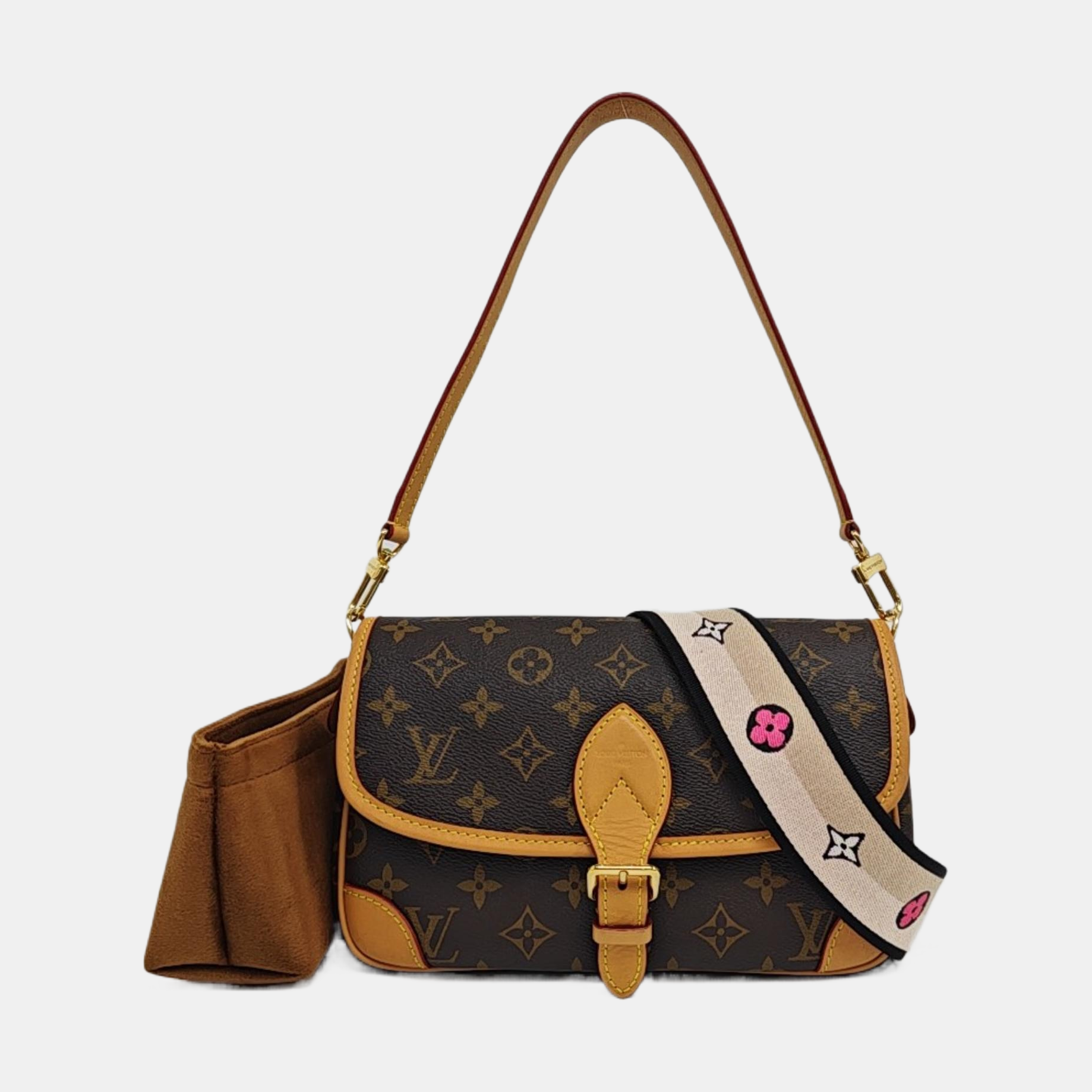 DIANE Monogram Coated Canvas Brown