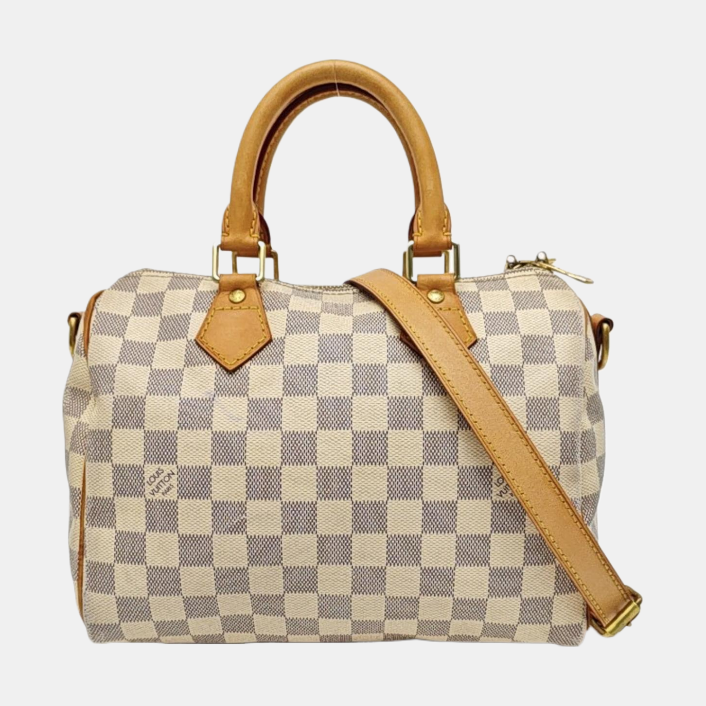 SPEEDY 25 Damier Azur Coated Canvas White