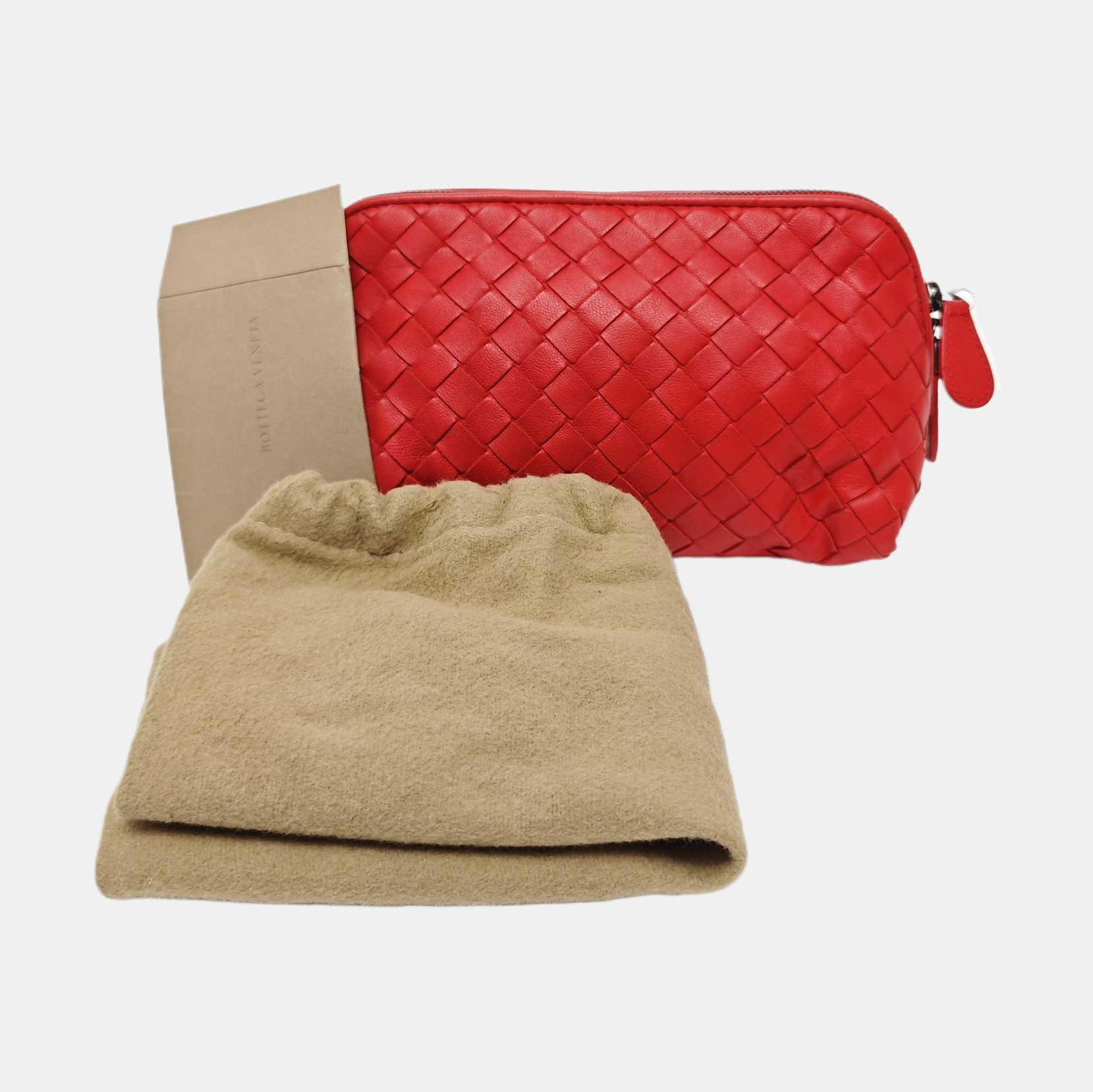 Calfskin Clutch Red