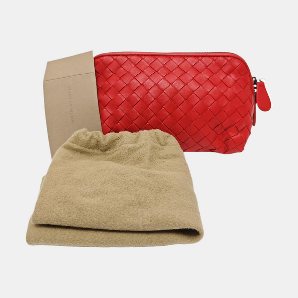 Calfskin Clutch Red