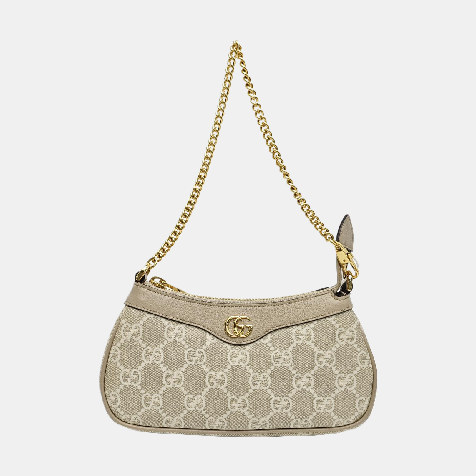 Ophidia Mini Monogram Coated Canvas Beige