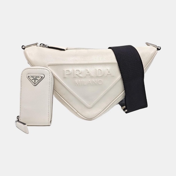Triangle Calfskin White