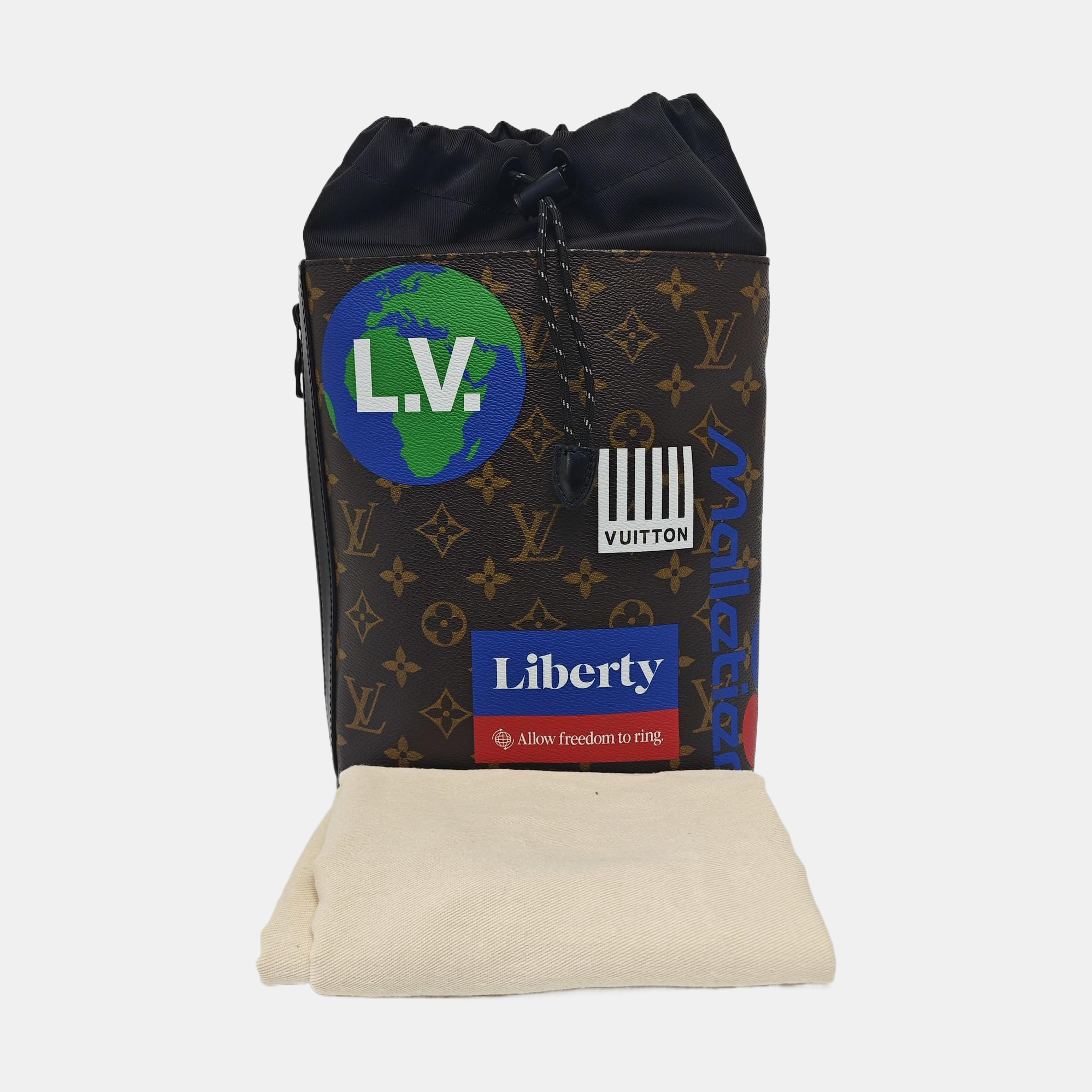 CHALK Monogram Coated Canvas Brown