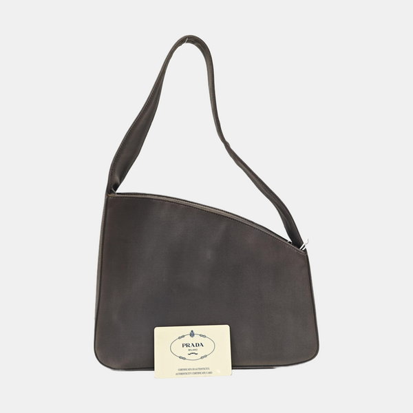 Fabric Top Handle Bag Gray