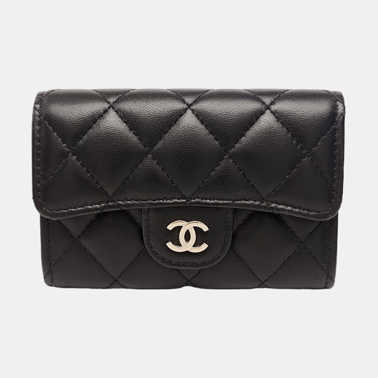 Quilted Lambskin Wallet Black