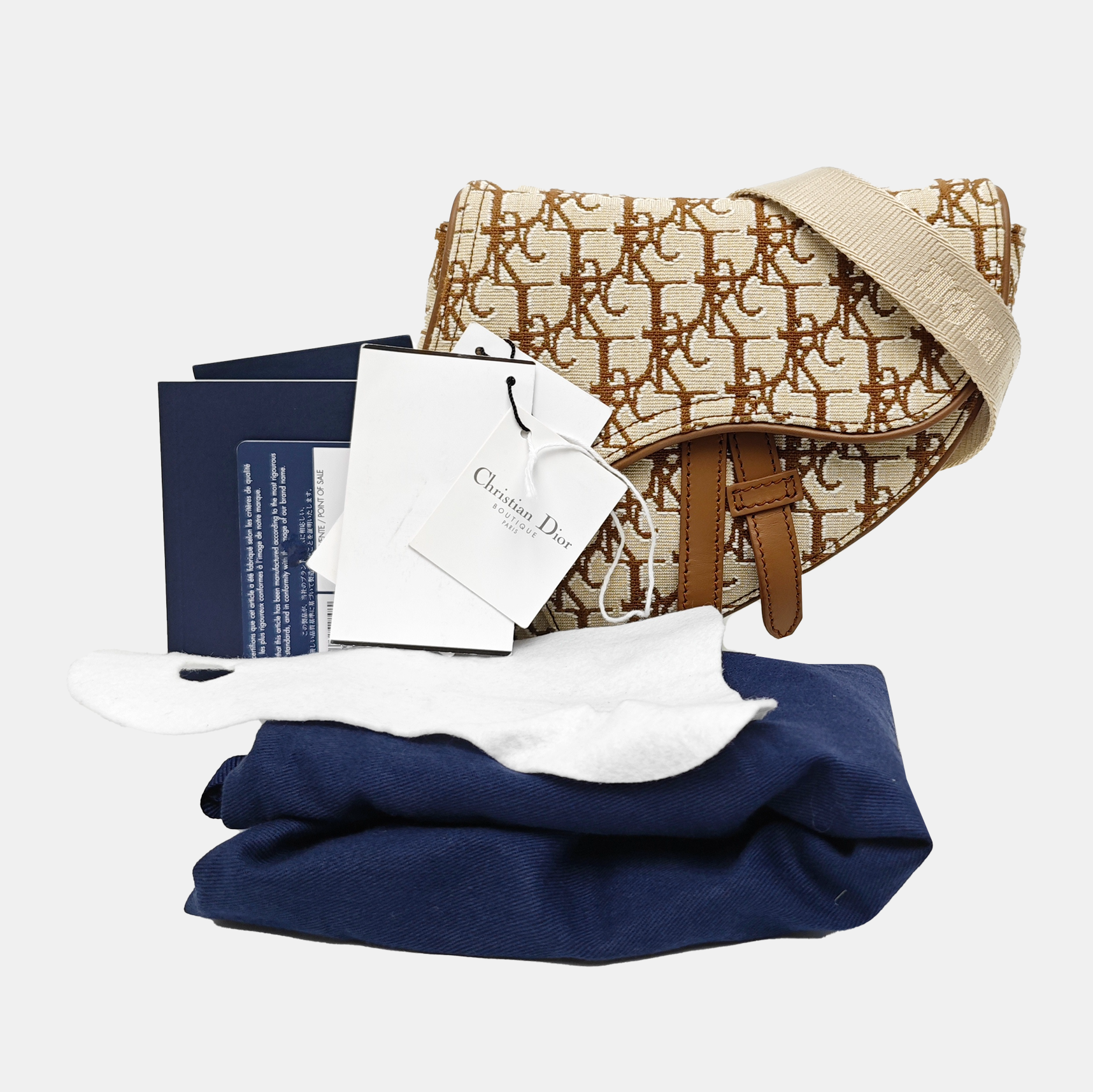 Saddle Mini Oblique Canvas Beige