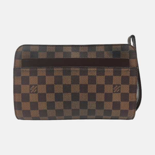 SAINT LOUIS Damier Ebene Coated Canvas Brown