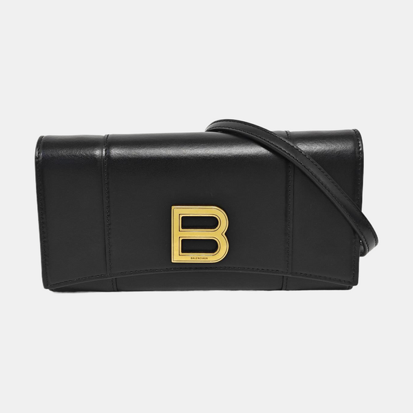 Hourglass Small Calfskin Black