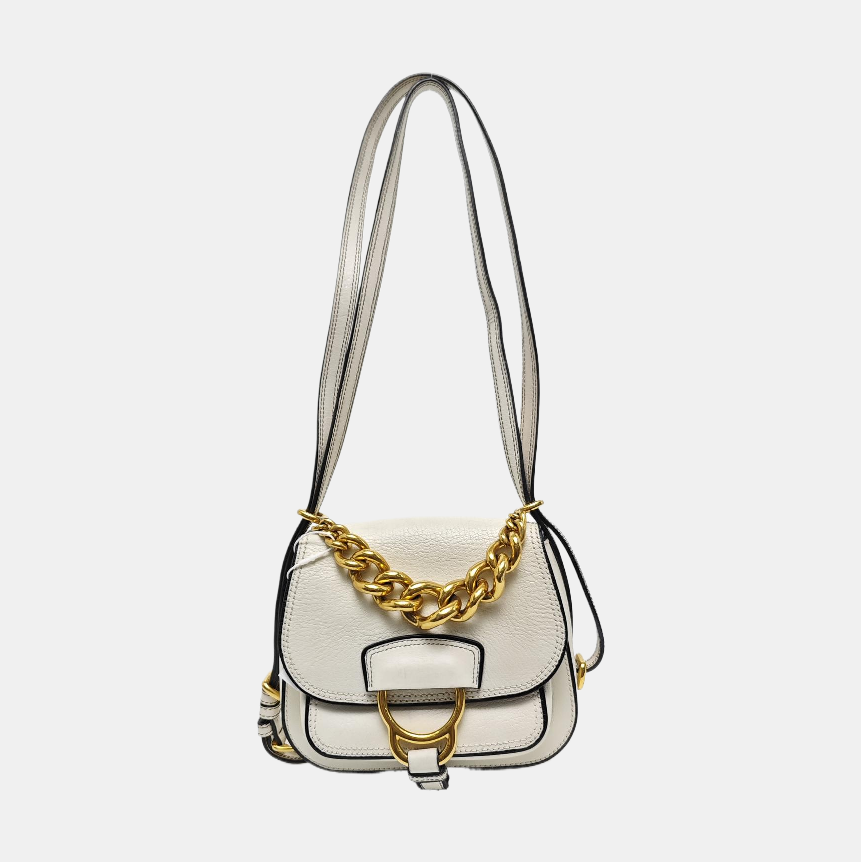 Calfskin Shoulder Bag White