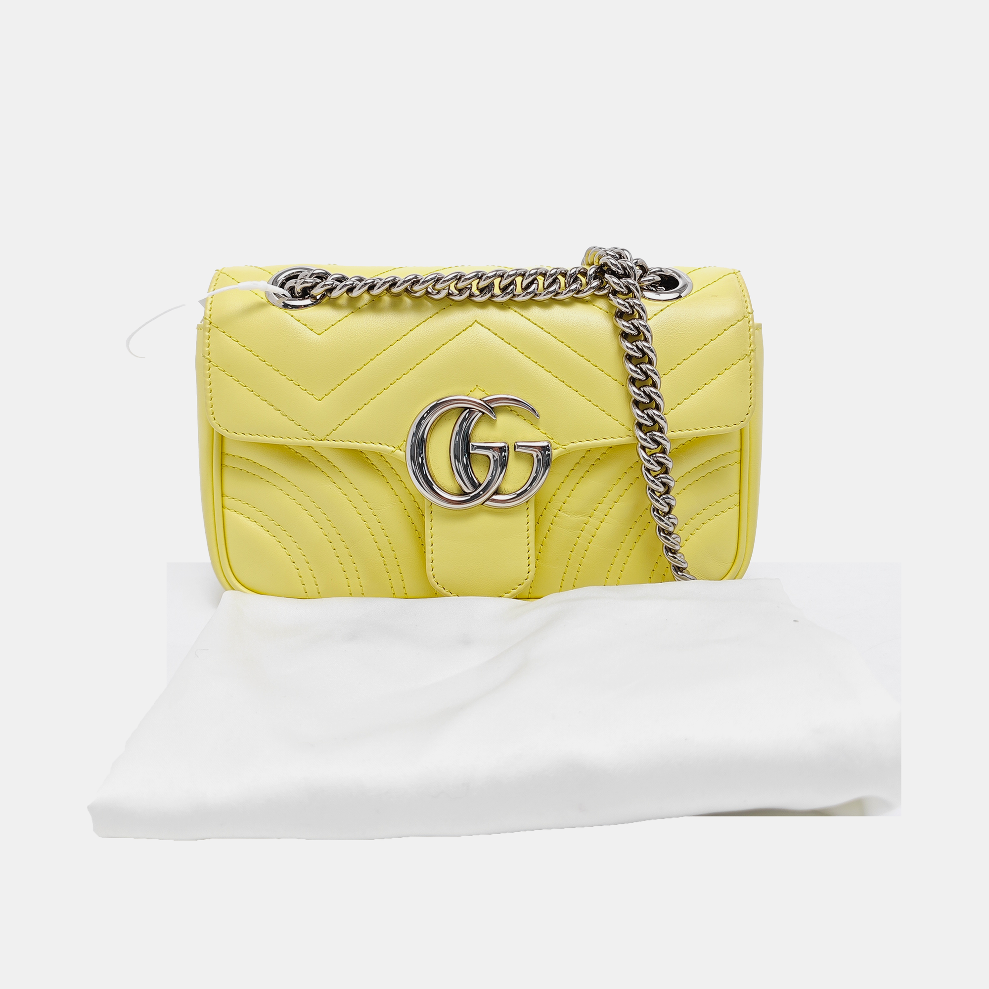 GG Marmont Small Quilted Calfskin Yellow
