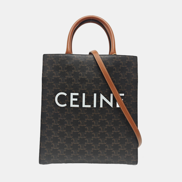 CABAS CELINE Small Coated Canvas Brown