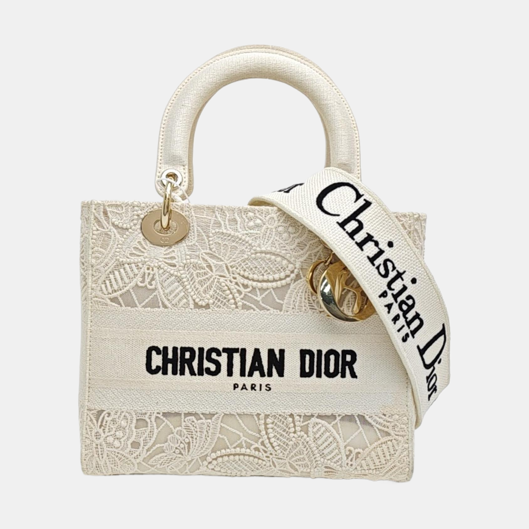 Lady D-Lite Medium Canvas White