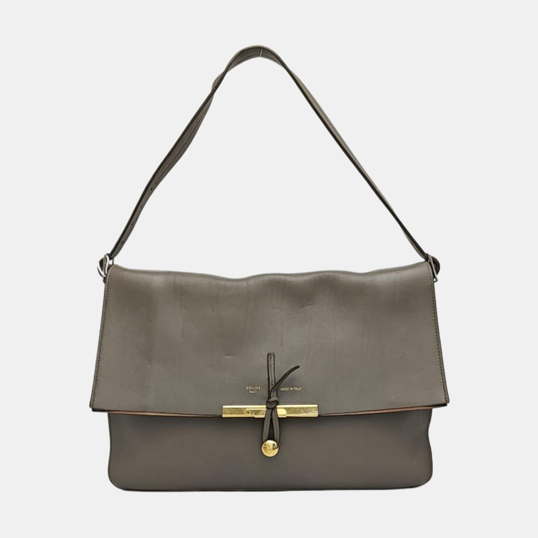 Lambskin Top Handle Bag Gray