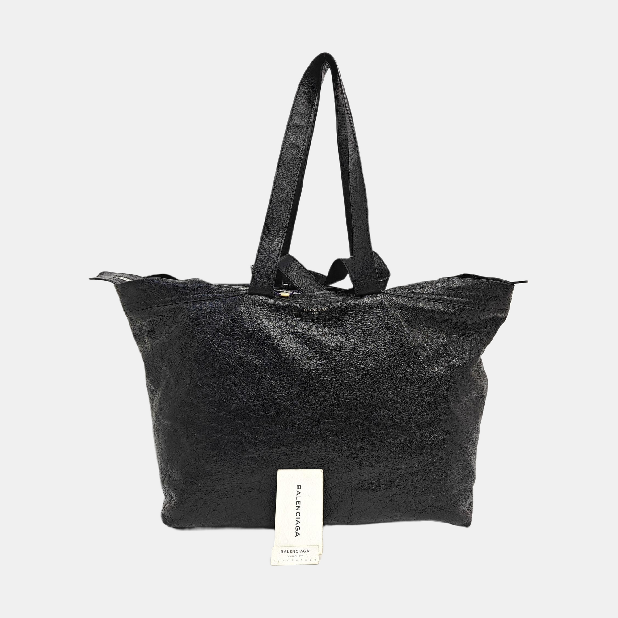 Lambskin Tote Bag Black