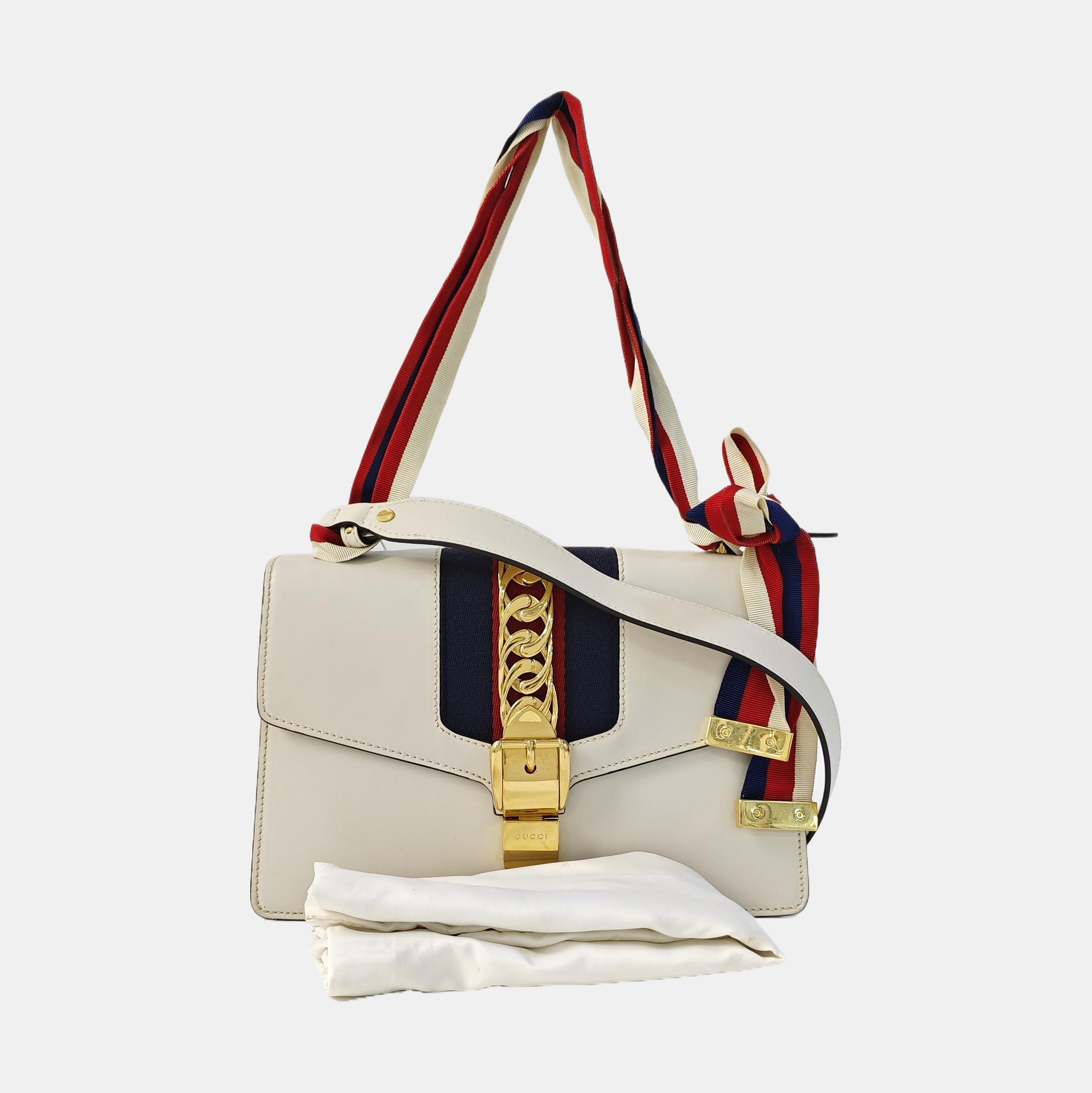 Sylvie Small Calfskin White