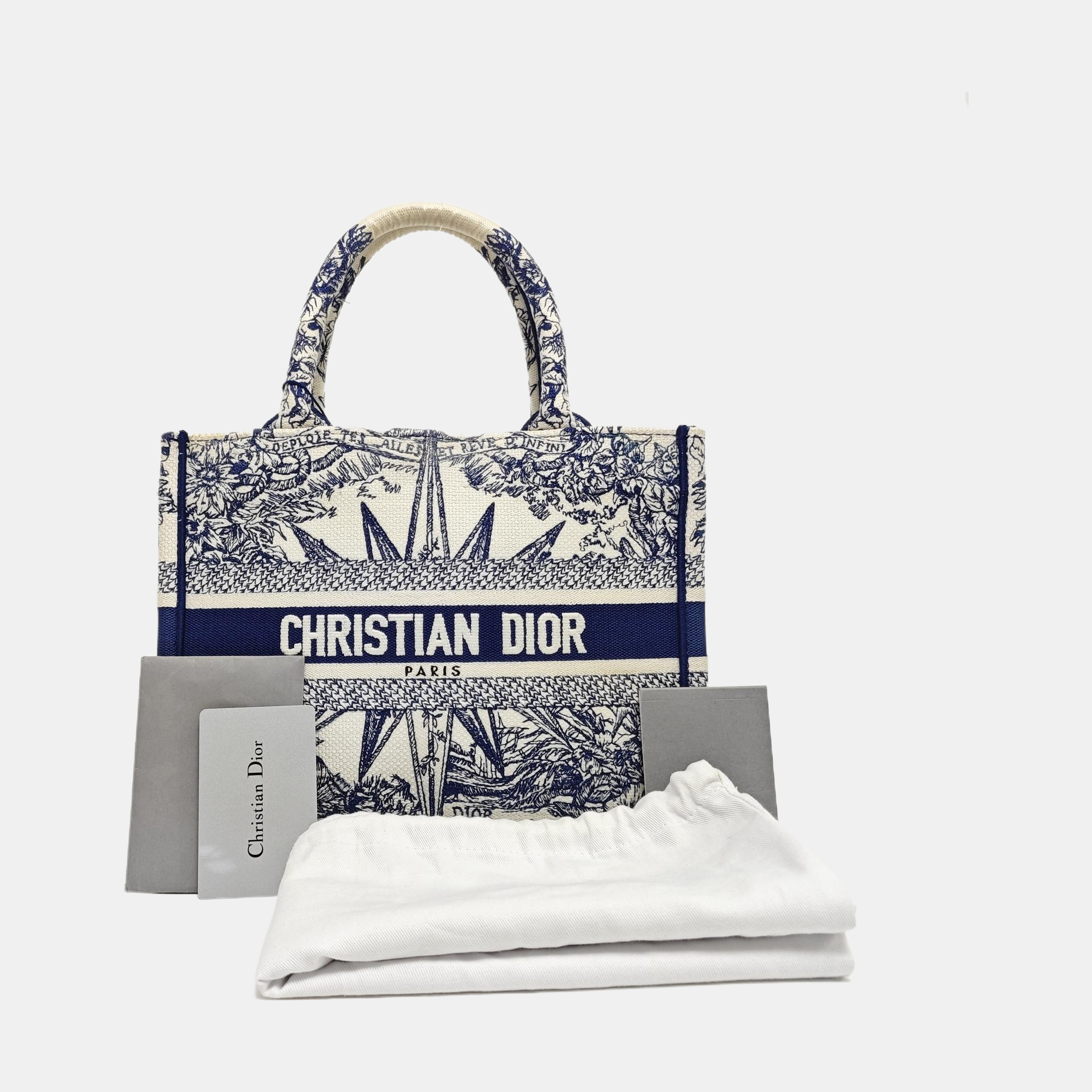 Book Tote Small Canvas White