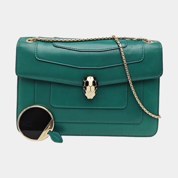 SERPENTI FOREVER Medium Calfskin Green