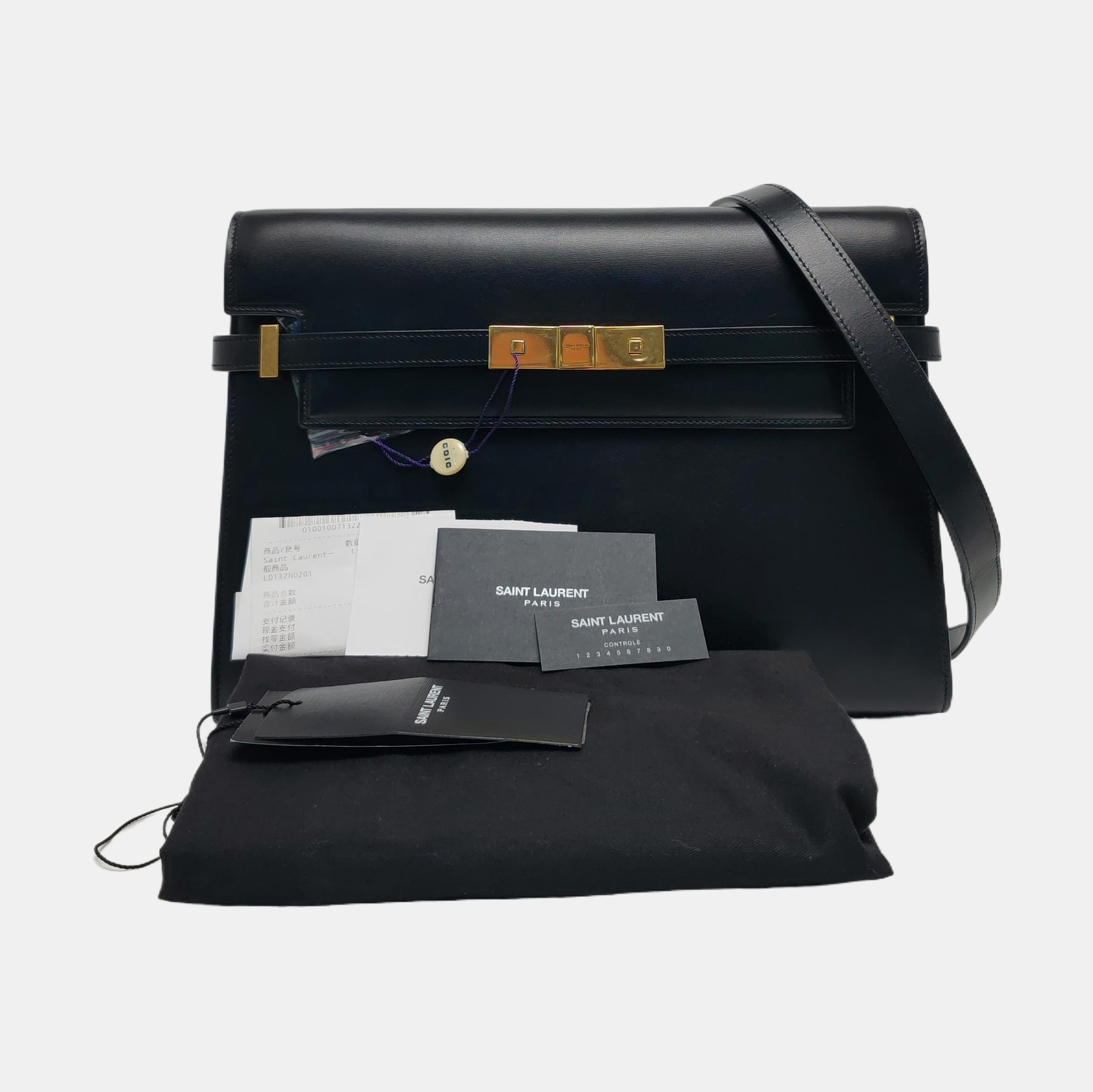 MANHATTAN Medium Calfskin Black