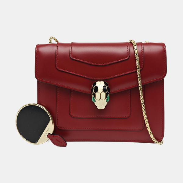 SERPENTI FOREVER Small Calfskin Red