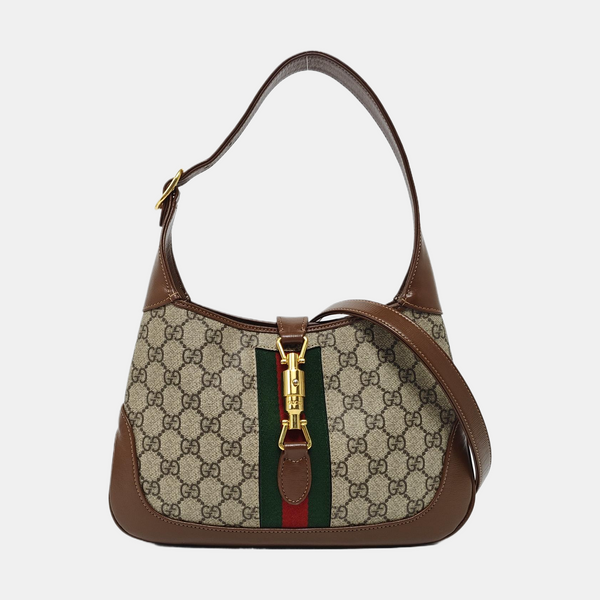 Authenticated pre-owned  Jackie 1961 Small Monogram Coated Canvas Beige - Shoulder Bag at Looply