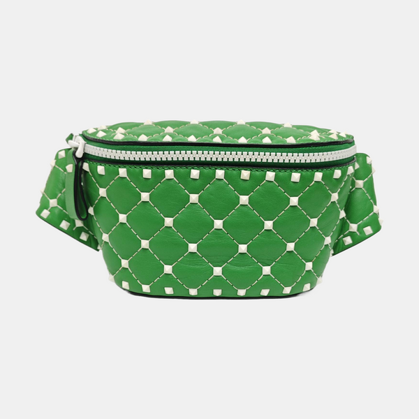 Rockstud Calfskin Green