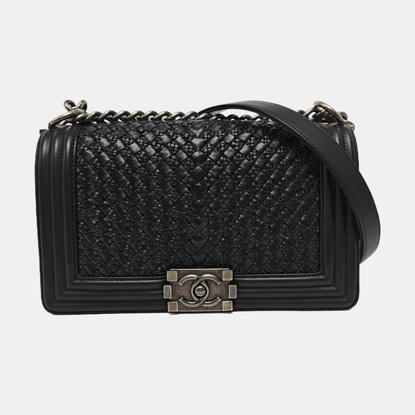 BOY CHANEL Medium Calfskin Black
