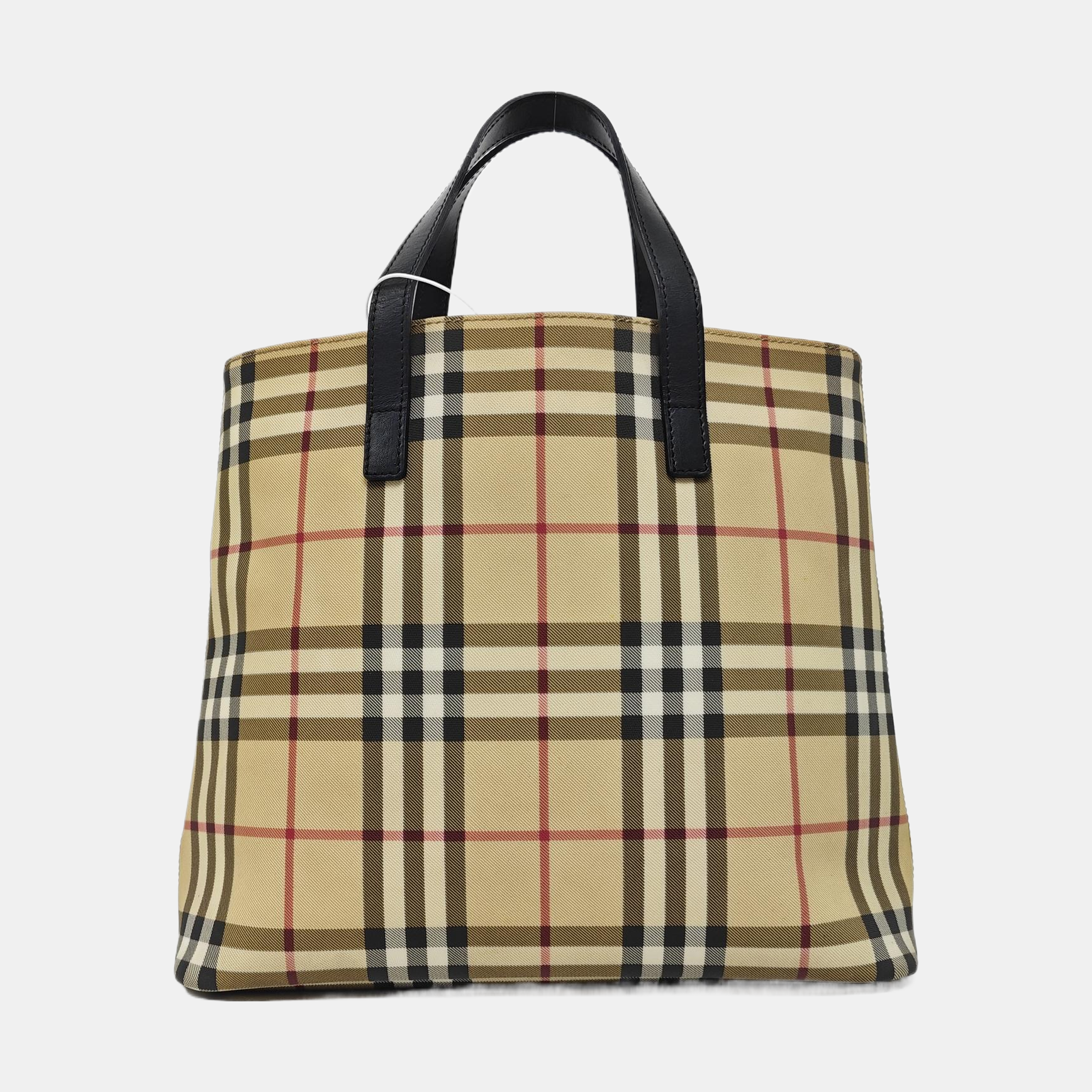 Coated Canvas Tote Bag Beige