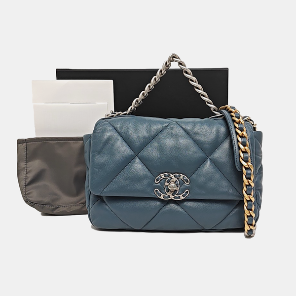 CHANEL 19 Small Quilted Lambskin Blue
