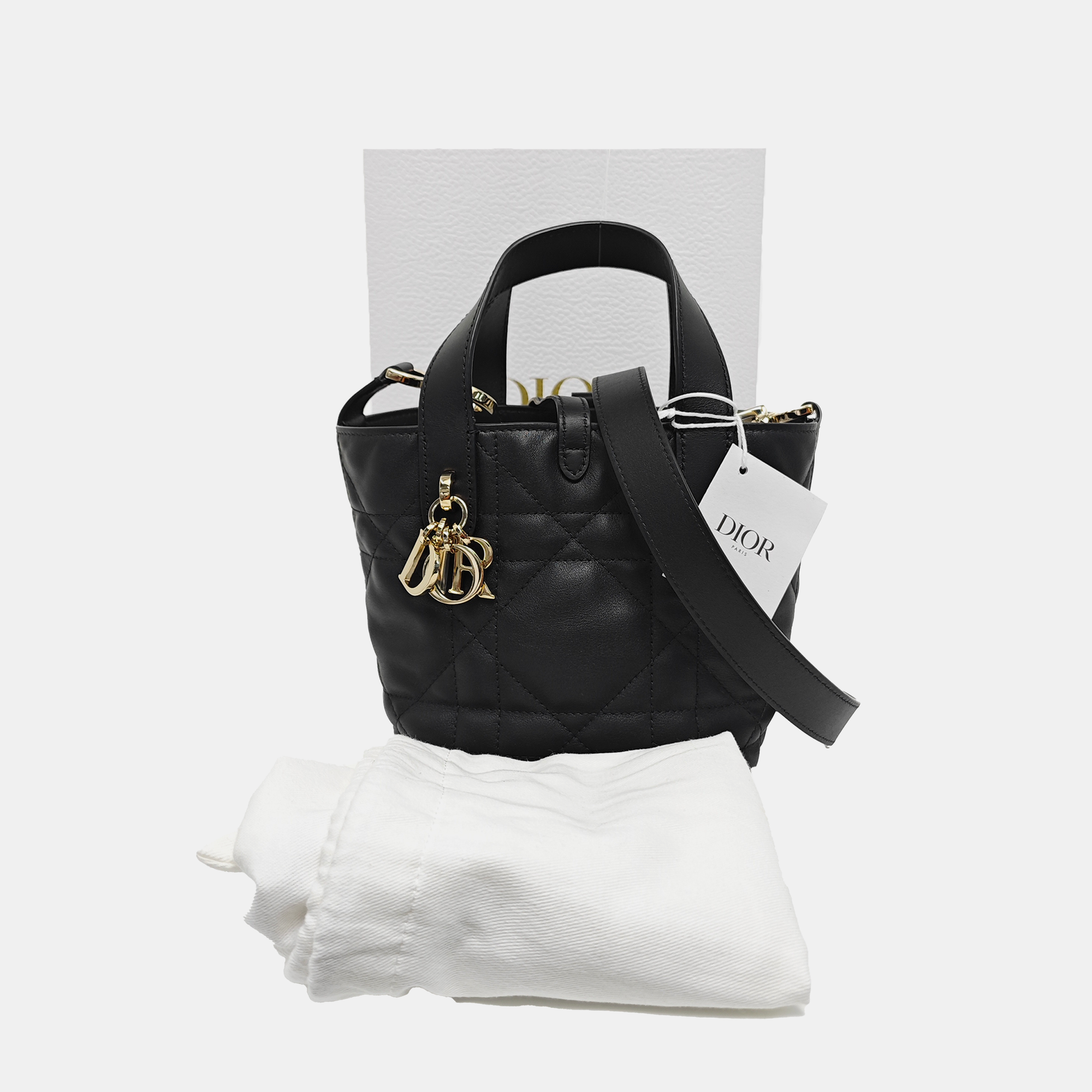 Toujours Nano Cannage Calfskin Black