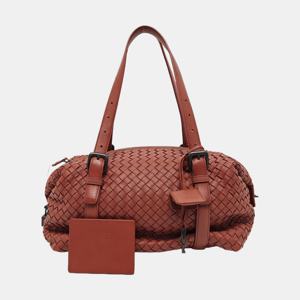 Lambskin Top Handle Bag Red