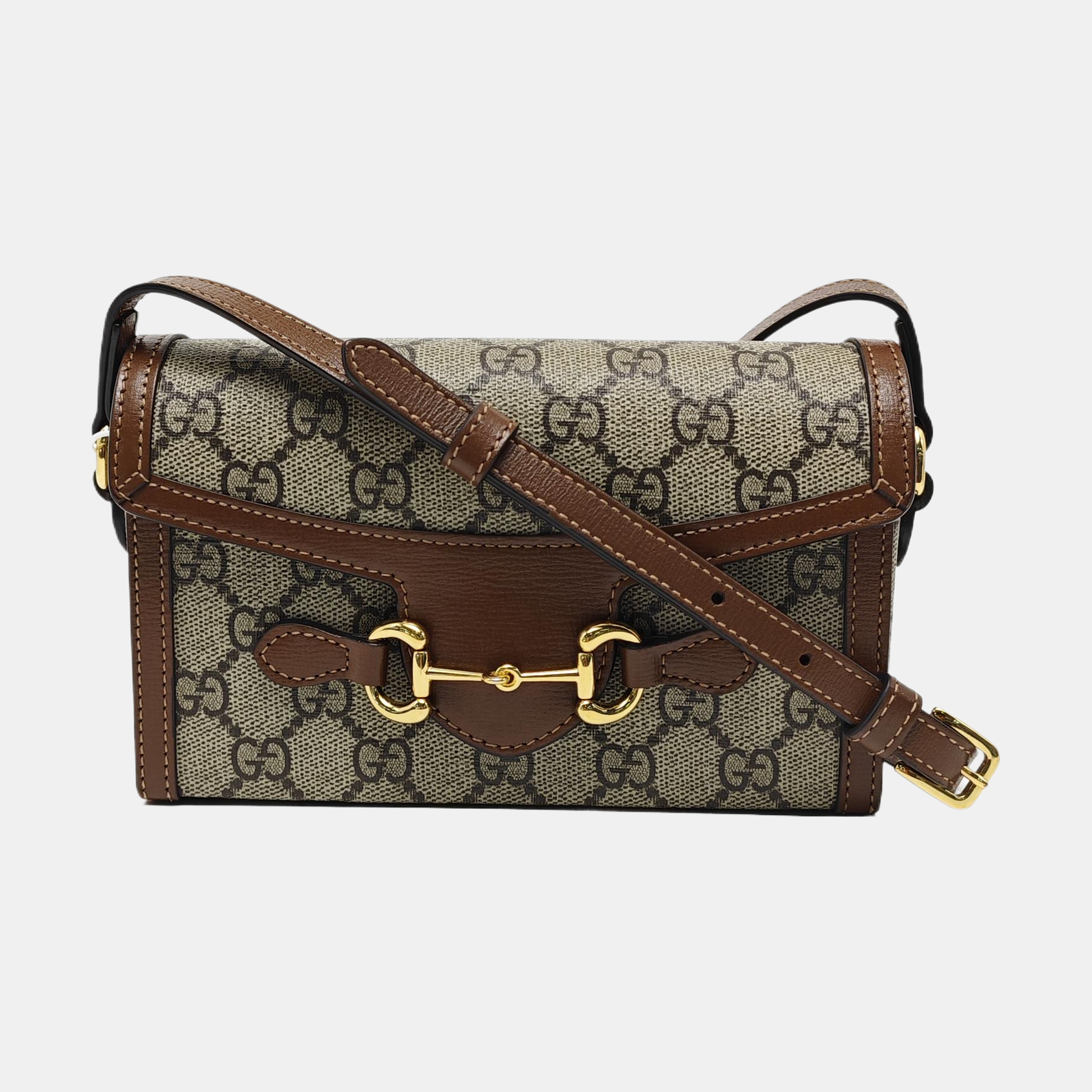 Horsebit 1955 Mini Monogram Coated Canvas Beige