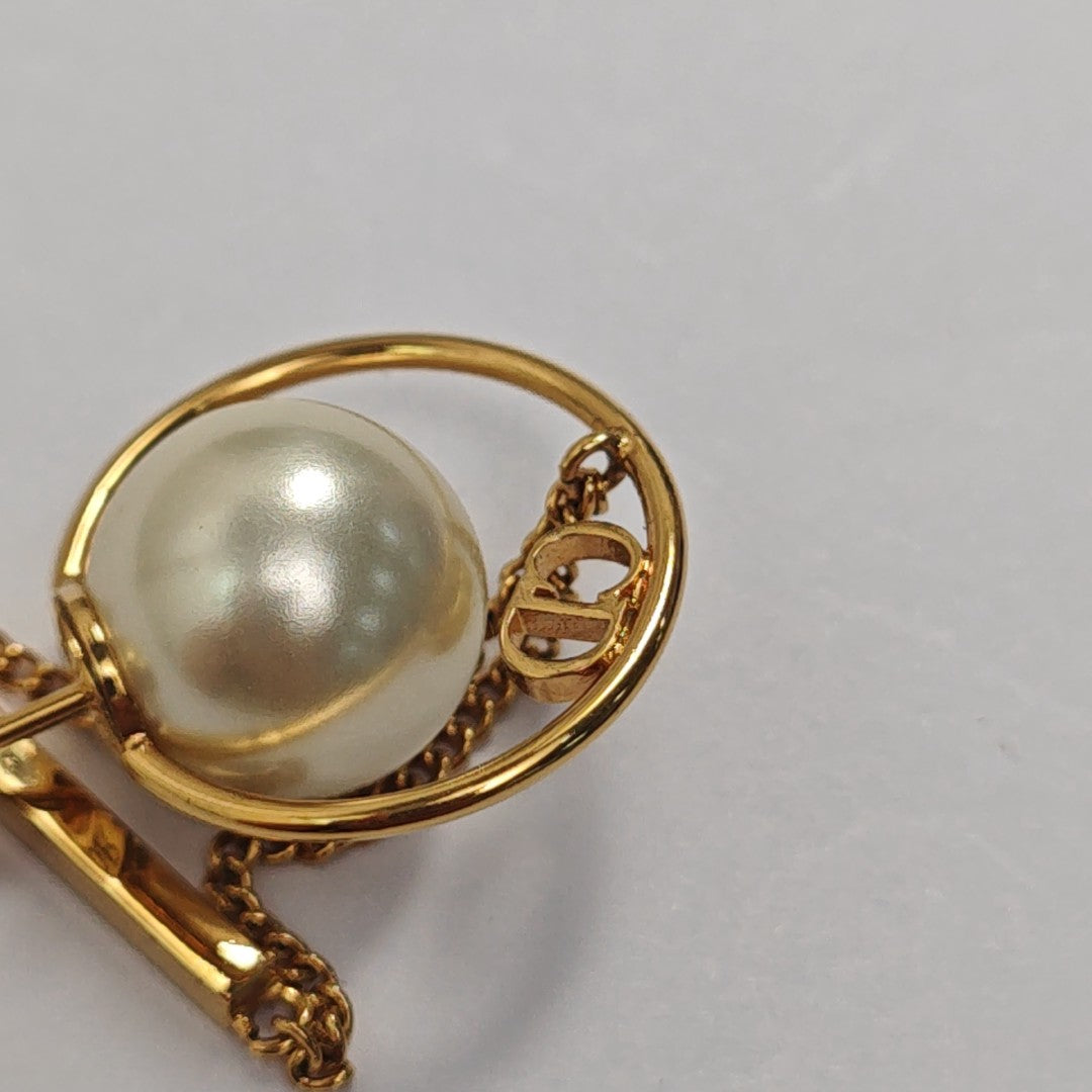 Dior Tribales Brass White Earrings