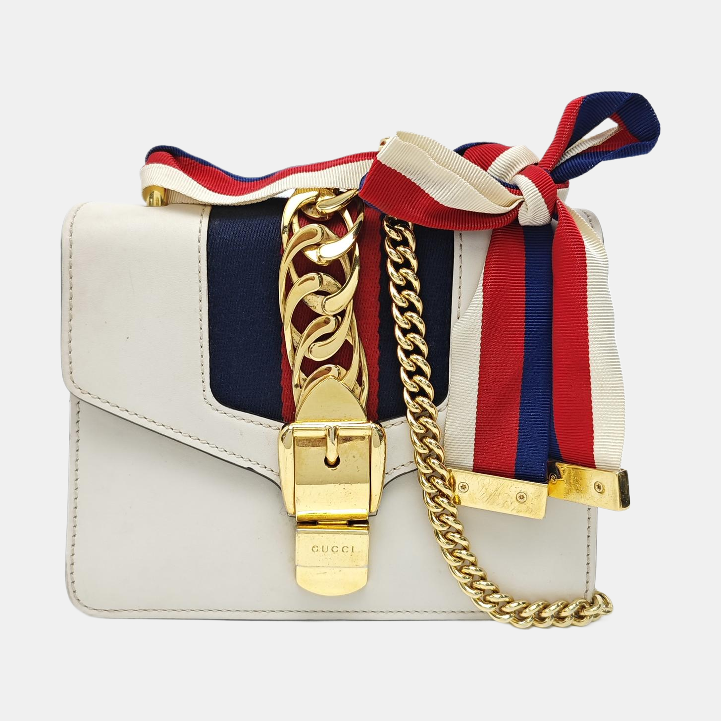 Sylvie Mini Calfskin White
