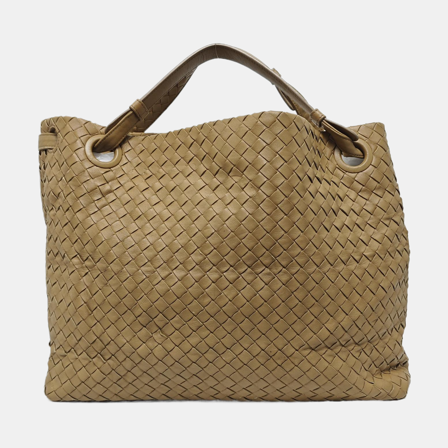 Lambskin Top Handle Bag Beige