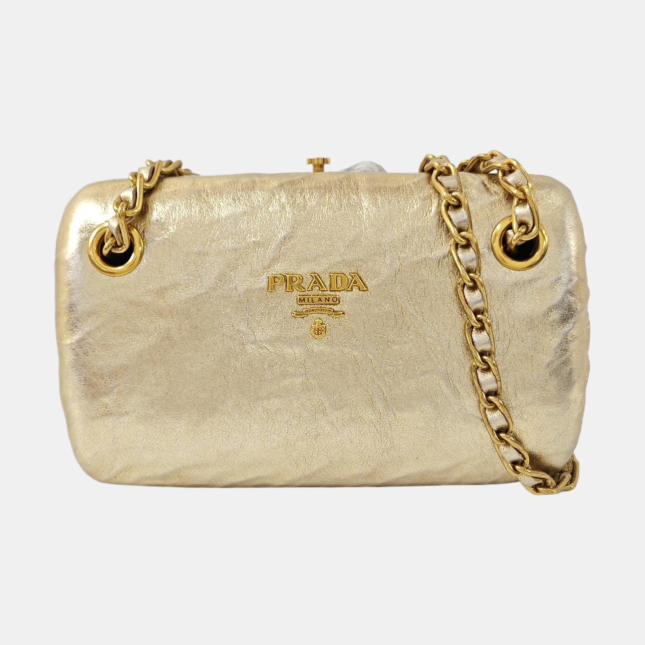 Lambskin Shoulder Bag Gold