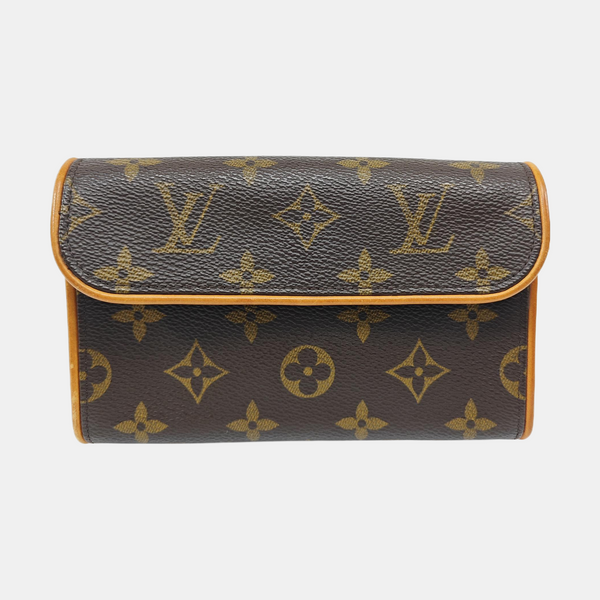 FLORENTINE Monogram Coated Canvas Brown
