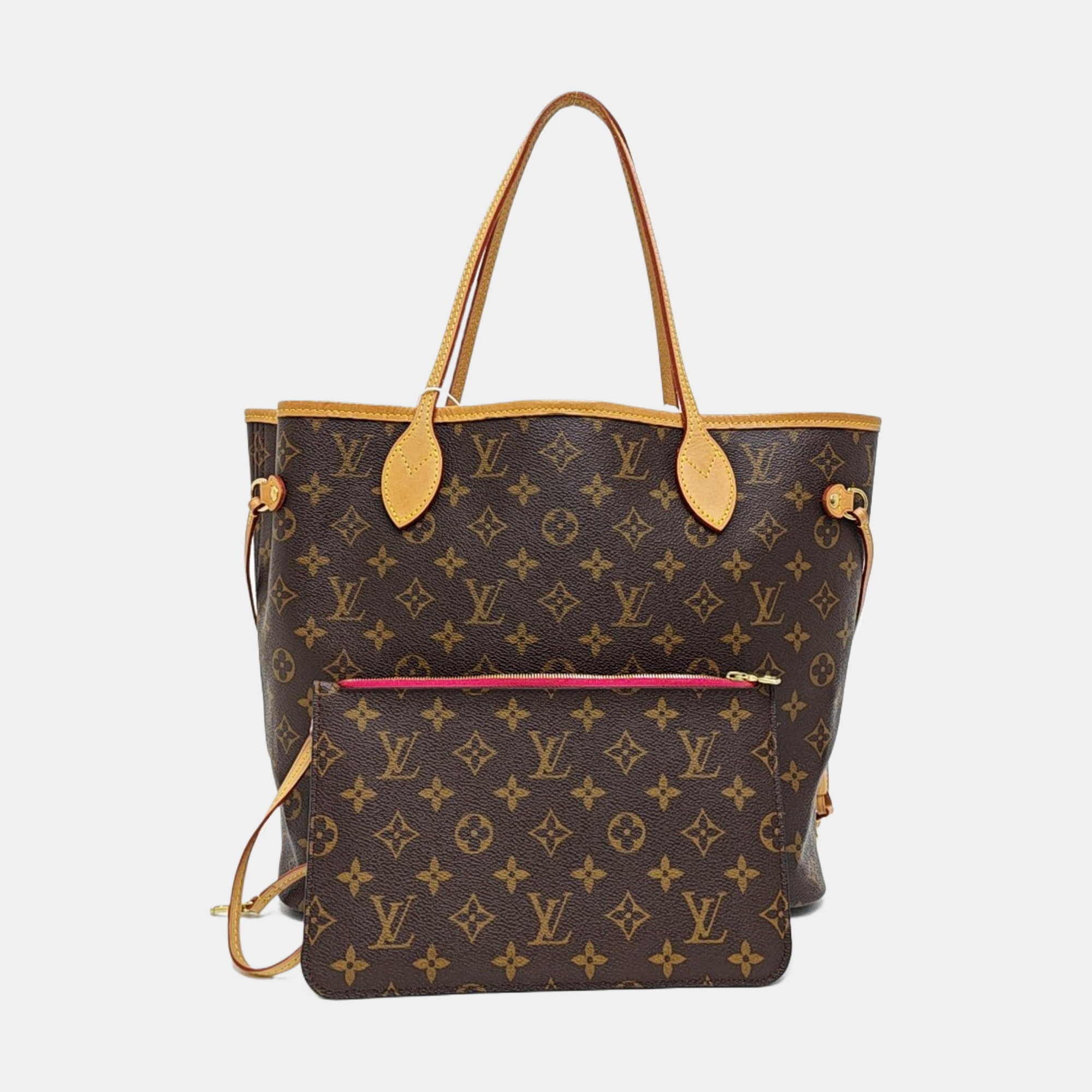 NEVERFULL MM Monogram Coated Canvas Brown